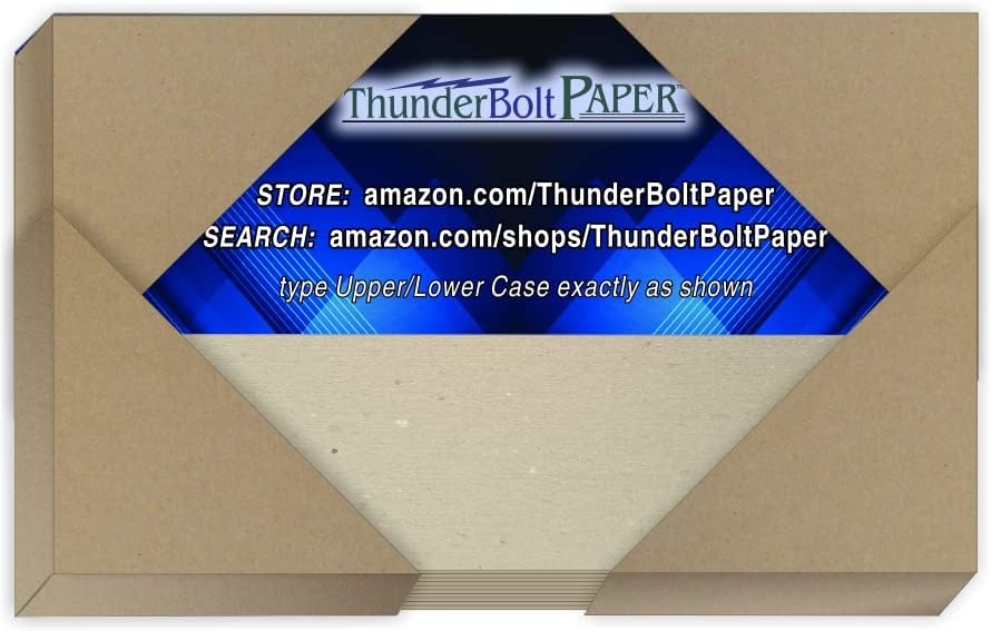 100 Sheets Chipboard 46pt (Point) 3 X 5 Inches Medium Weight Photo|Card Size .046 Caliper Thickness Cardboard Craft|Packing Brown Kraft Paper Board
