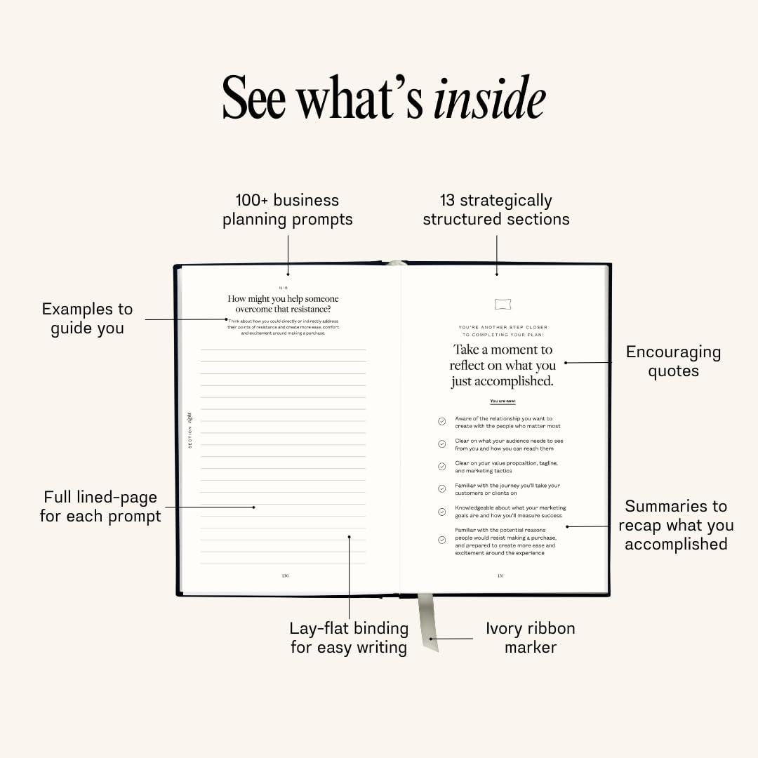 Start Your Business Today, The Guided Journal for Aspiring Entrepreneurs, Business Planner, Idea Notebook, Navy Blue, Hardcover, Undated, 220 pages, 5.75” x 8.75”