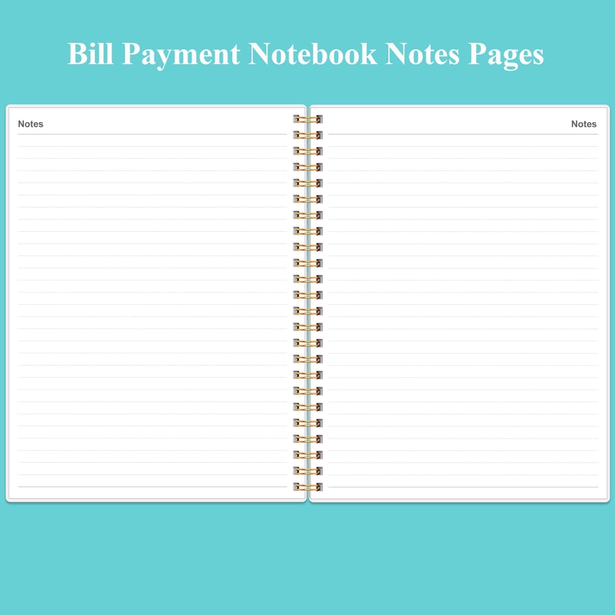 Bill Payment Tracker Notebook - Monthly Bill Organizer & Planner for Personal Budgeting Financial, Payments Checklist Organizer, 8" x 10.5", Teal Floral