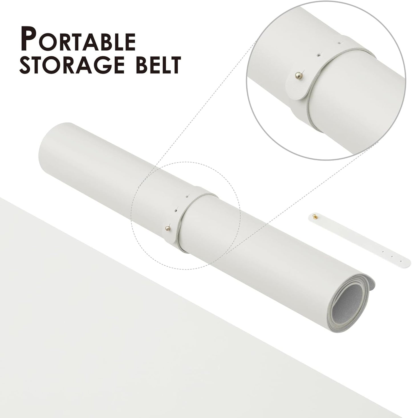 Leather Desk Mat - Non-Slip PU Desk Pad for Office and Home - Desk Organization and Accessories - Ideal for Large Mouse Pad and Desk Mats on Top of Desks (White,31.5"x 15.7")