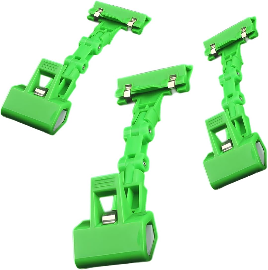 3Pcs Double Sided Clip Sign Clips Clip Holder Sign Holder Clip Paper Holder for Table Top Clip On Sign for Paper Holder Computer Monitor Handy Artist Supplies Holder (Green)