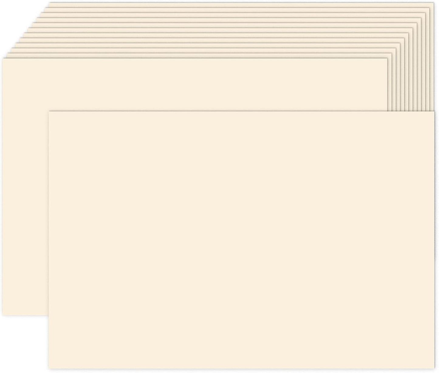 100 Pack 4x6 Ivory Cardstock Blank Index Cards, Goefun 80lb Heavyweight Cream Cardstock Unlined Notecards for Invatations, Postcards, Photo Paper, Recipe Cards