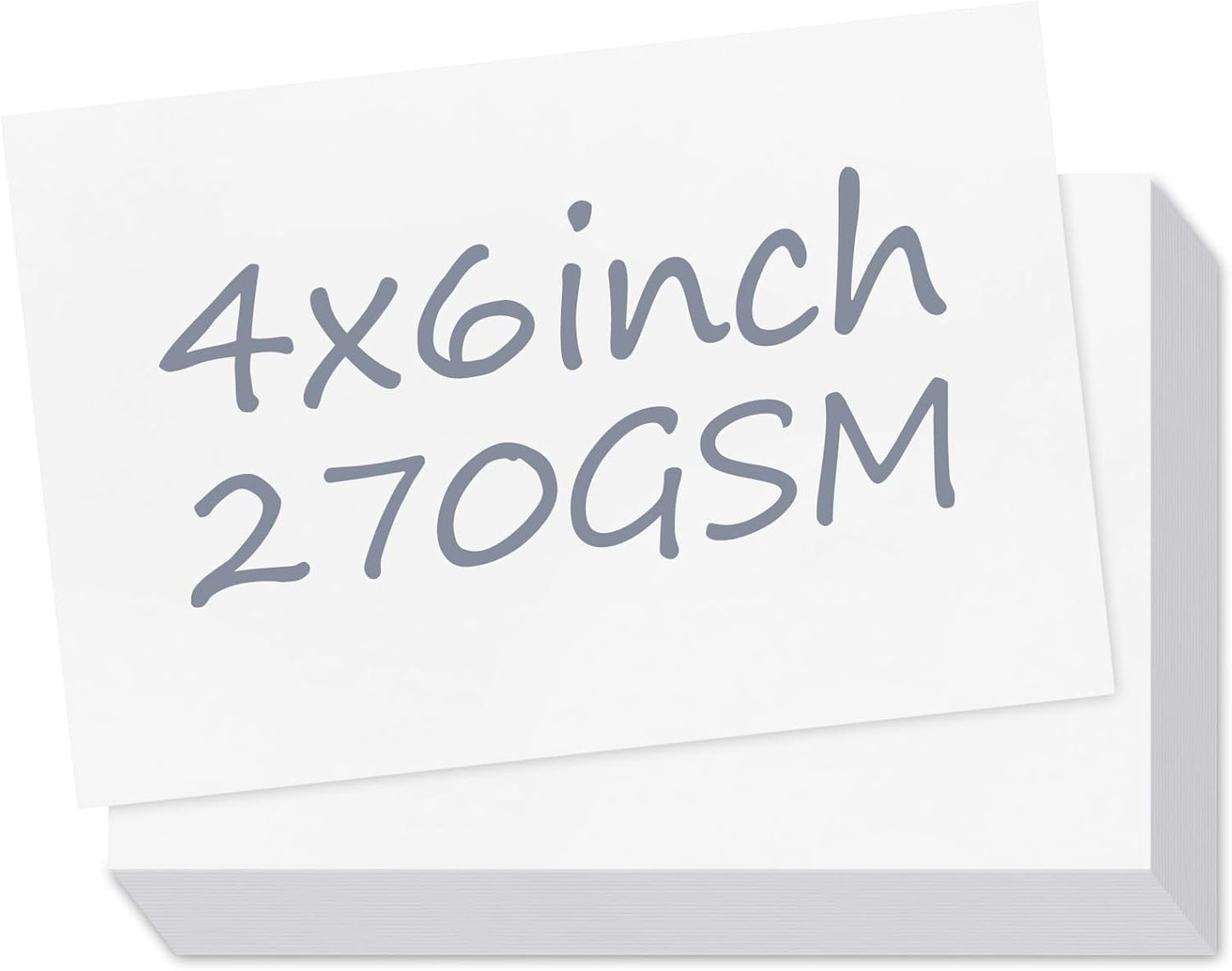 Utron 110 Sheets 4x6 Cardstock, 270 GSM Blank Postcard Paper, Matte White Printable Postcards for Making blank Index cards, Wedding Invitation cards, Thankyou Cards