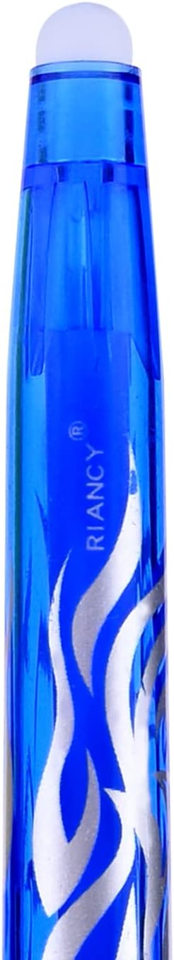 RIANCY Erasable Gel Pens Blue Pen 0.5mm Fine Point, Pack of (4 Blue pen+ 8 refills) Blue Ink Erasable Pens for smooth writing office pens back to school supplies ink pens
