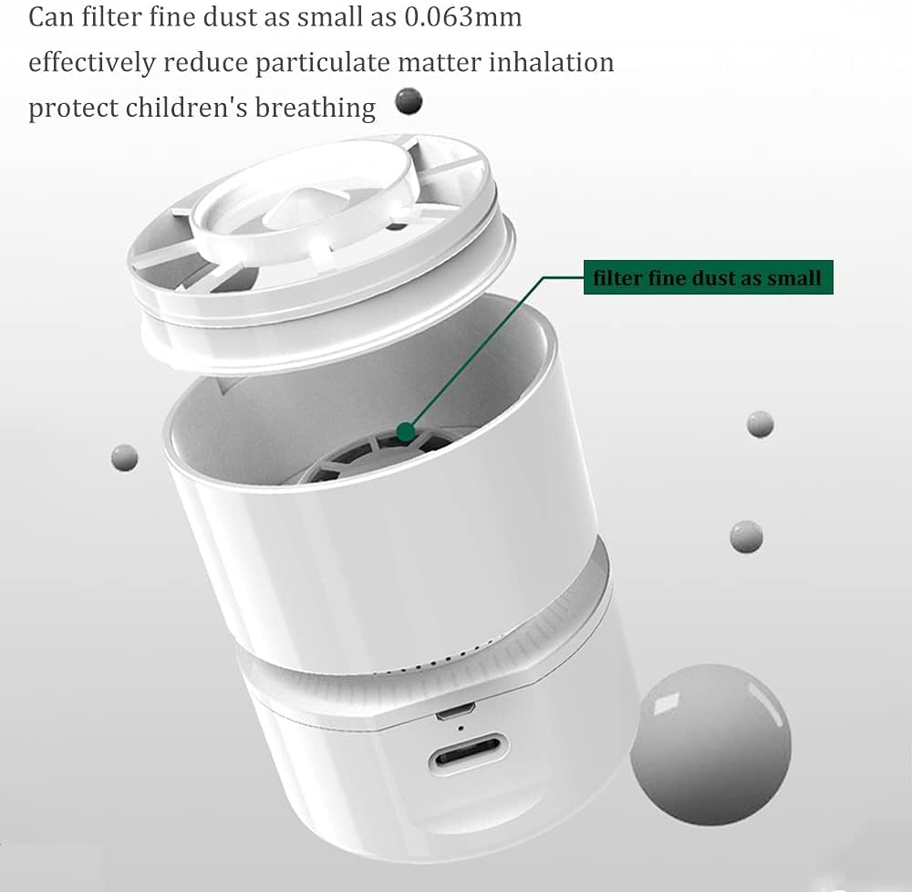 ODISTAR Desktop Vacuum Cleaner,Mini Table dust Sweeper Energy Saving with auto Power-Off Function,High Endurance up to 400 mins,Cordless&360º Rotatable Design for Keyboard/Home/Office (White)