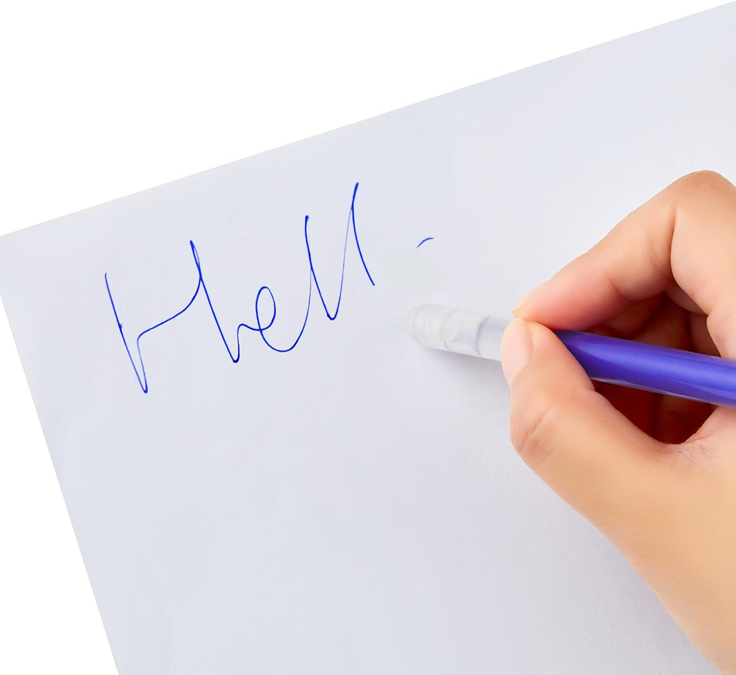 Volcanics Erasable Gel Pens Blue Ink 20 Pack Erasable Gel Ink Pens with Caps, Smooth Writing, Erasable Pens for School, Office, Drawing, Journaling