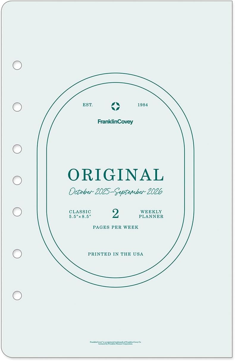 FranklinCovey - Original Weekly Ring-Bound Planner (Classic, Oct 2025 - Sep 2026)