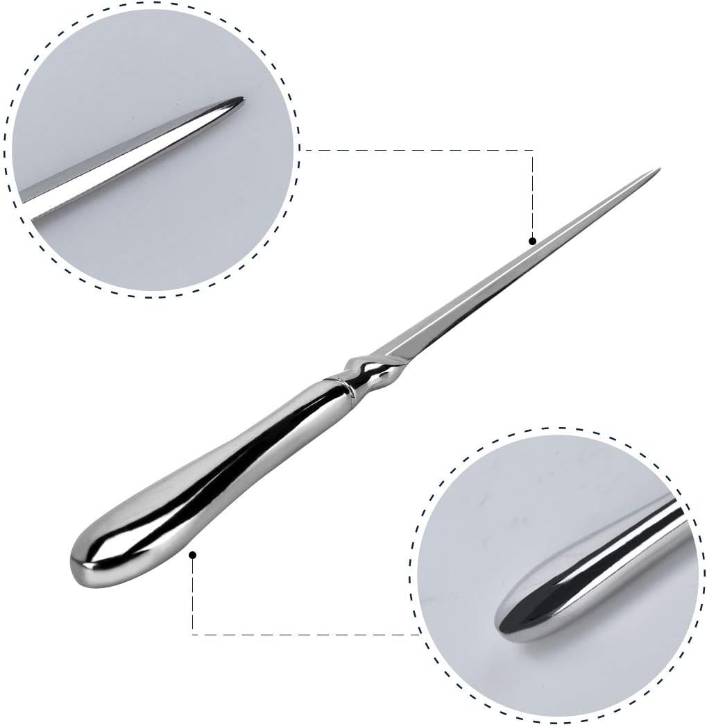 Letter Opener 2 Pieces Silver Envelope Opener Knifes Metal Letter Opening Knife 9 Inches Envelope Slitter (Silver)