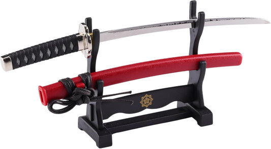 Mini Japanese Samurai Katana Sword Paper Knife Letter Opener 8.3 inch Made in JAPAN (Sakamoto Rouma Horizontal Type)