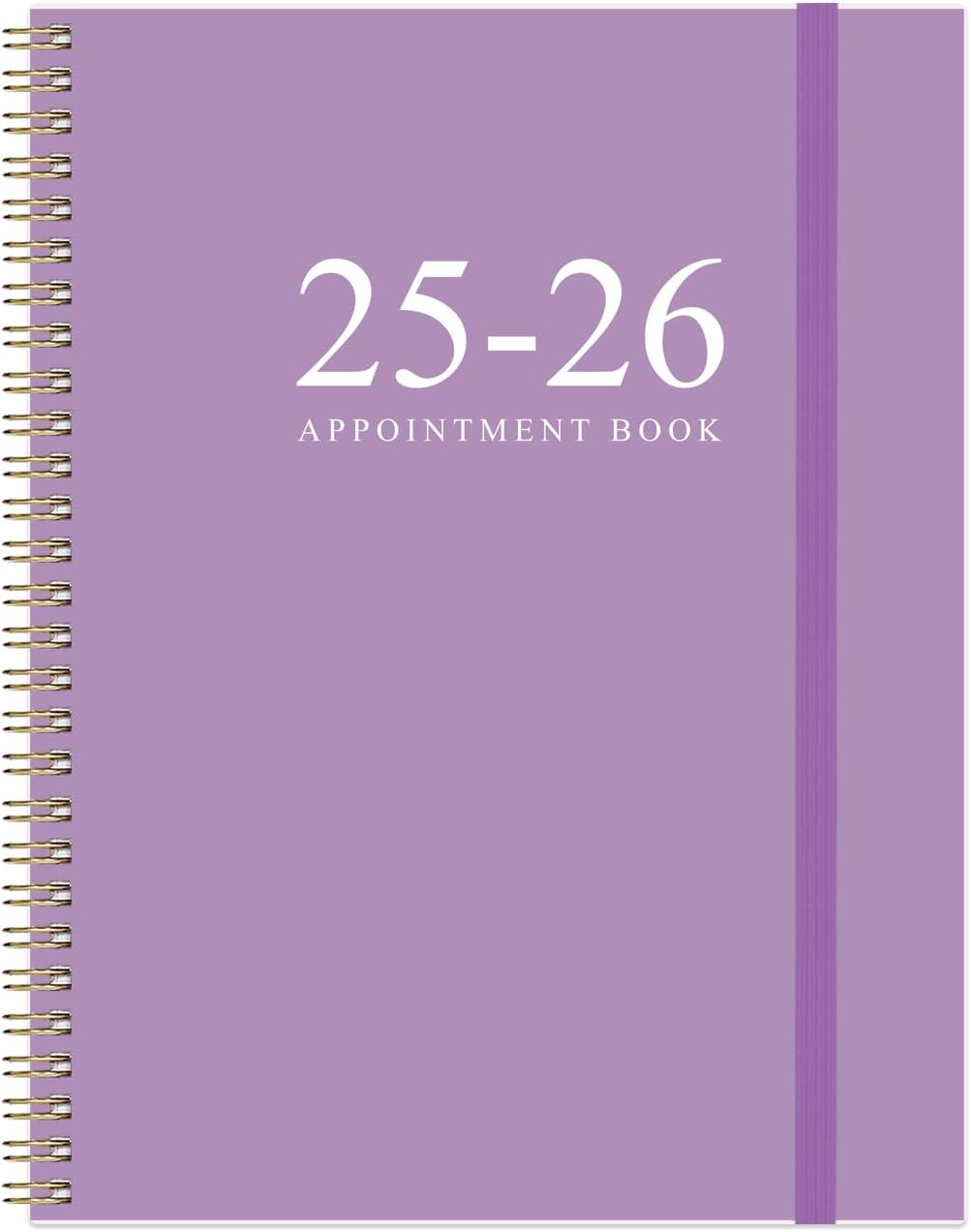 2025-2026 Appointment Book & Planner - 8.5" x 11" Daily Hourly Planner 2025-2026 from July 2025 - June 2026, Weekly Appointment Book with 30-Minute Interval, Purple