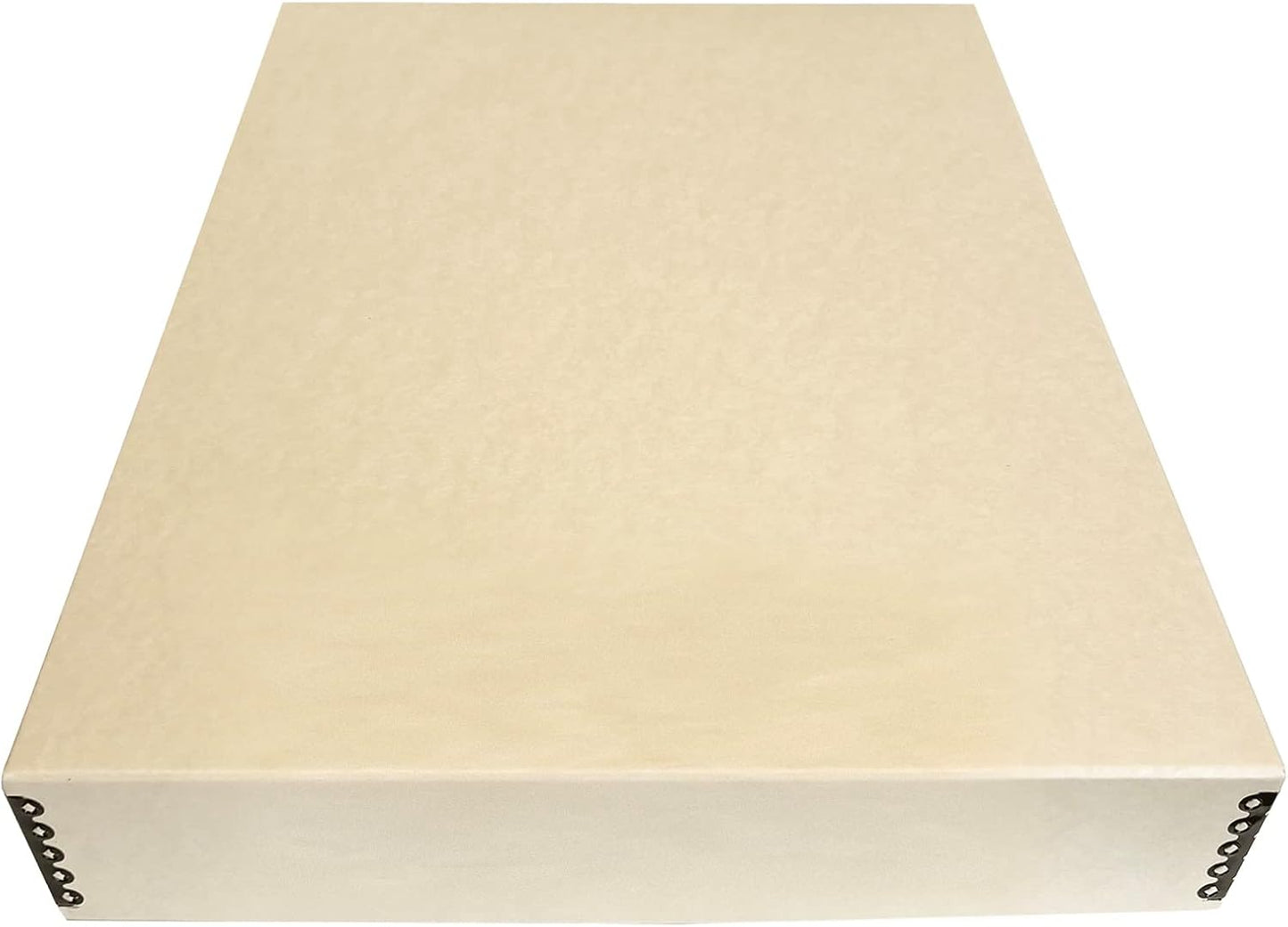 Golden State Art, Archival Storage Box, Acid-Free Drop Front Museum Box with Metal Edge for Storing Artwork Photos Documents Prints Arts And Crafts (Tan-17.75x22.75x3 Inches)