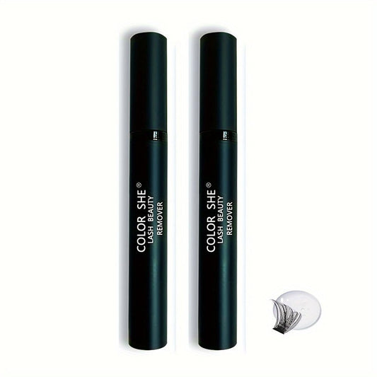 2 Pcs Lash Glue Remover for Eyelash Extension Lash Glue Cluster Falscara, Professional Eyelash Adhesive Dissolver Travel Size Toiletries Removes Stubborn Eye Makeup for Girls and Woman