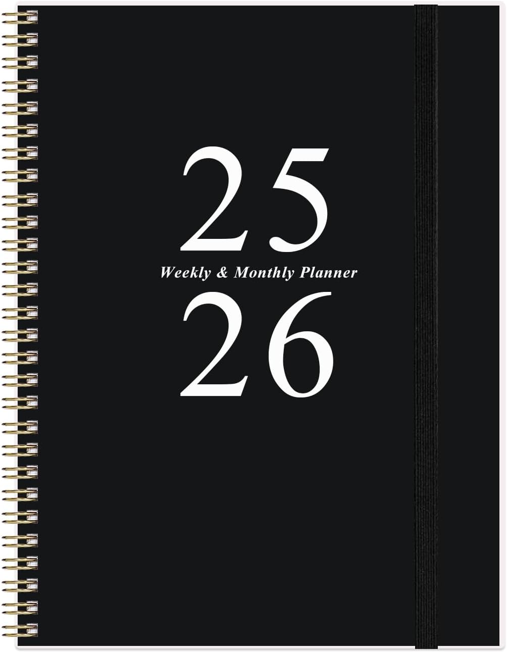 2025-2026 Planner - Academic Planner 2025-2026 from July 2025 to June 2026 with 12 Monthly Tabs, Flexible Cover, Inner Pocket, 8.5" x 11", Black