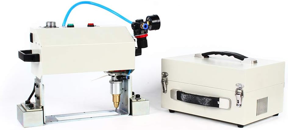 Gdrasuya10 0.1-1mm Depth Pneumatic Dot Peen Marking Machine Metal Marking Machine, Screen Touch Metal Engraving Machine Chassis Number VIN Code Marking Printing Area 140 x 40mm