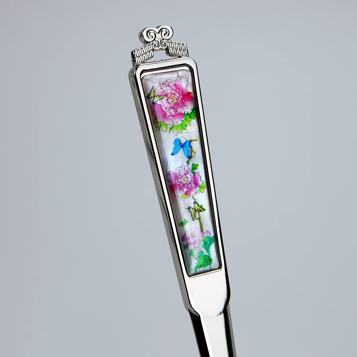 Envelope Opener Cutter Knife 168mm Decorative Letter Opener for Envelopes, Boxes, Packages Premium Rustproof Iron Letter Opener AntiFingerprint Treatment (Tree Peon Butterfly)