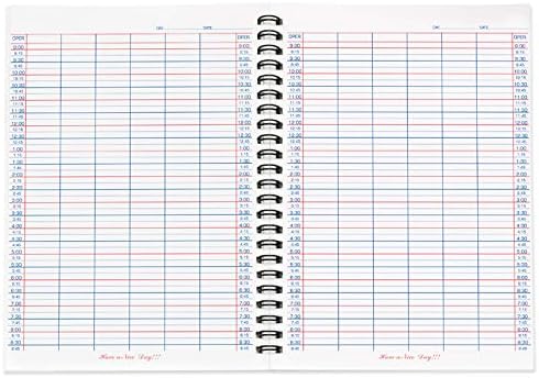 Karlash 6 Column 130 Pages Undated Appointment Book – Six Person Daily and Hourly Schedule Notebook for Salons, Massage Spas, Hairdressers, Stylists, and More (1 Piece)