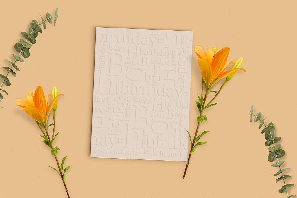 Happy Birthday Plastic Embossing Folders for Card Making Words Background Scrapbooking Plastic Template Photo Album Card Paper Handmade DIY Craft Decoration Template Molds