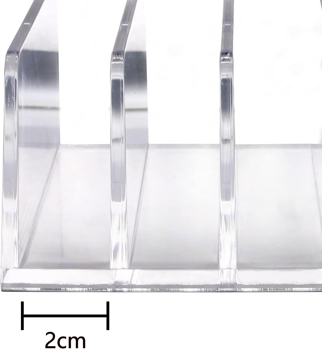 Acrylic Mail Organizer for Sorting Mail, Business Card 2Pack, 5 Slots Mail Holder for Desktop Shelf, Acrylic Mail Sorter for Desk Organzier, Clear Bill Money Divider for Cash Envelope,Set of 2