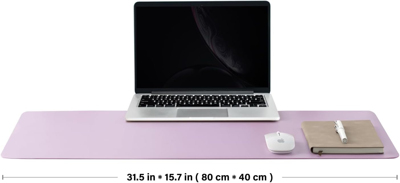 Cork Purple Desk Mat - Dual-Sided Desk Pad for Office and Home - Desk Organization and Accessories - Ideal for Large Mouse Pad and Desk Mats on Top of Desks(31.5"x 15.7")