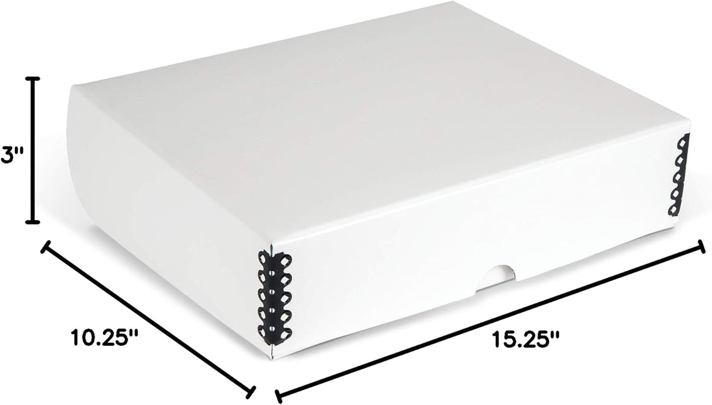 Gaylord Archival White Clamshell Preservation Box - 10 1/4W x 15 1/4L x 3" H