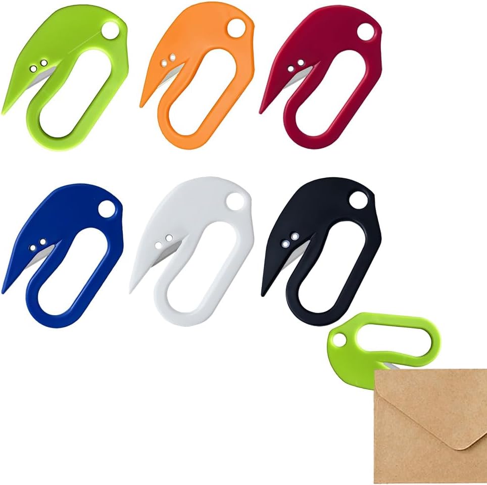 Letter Opener Envelope Slitter, 2025 New Envelope Opener without Damage, Letters Openers for Home, Office, Postal, Women, Men, Office Worker, Graduate, Students (6-Color)