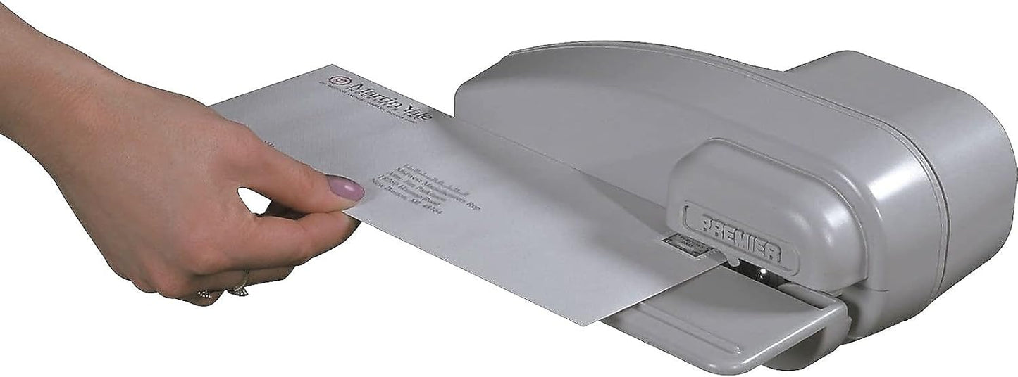 Martin Yale 1616 Desktop Letter Opener, Easy One-hand Operation, Automatically Feeds and Opens Up To 3,000 Envelopes per Hour, Accepts Standard-sized Business Envelopes, Fully Enclosed Blades