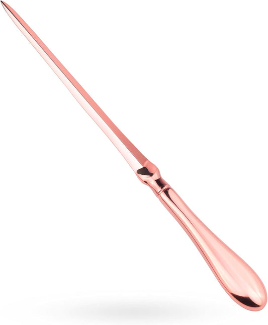 Rose Gold Letter Opener, Envelope Opener Knife Metal Letter Opening Knife, Paul Revere Paper Cutting Knife, 9 inches (1 Pack)
