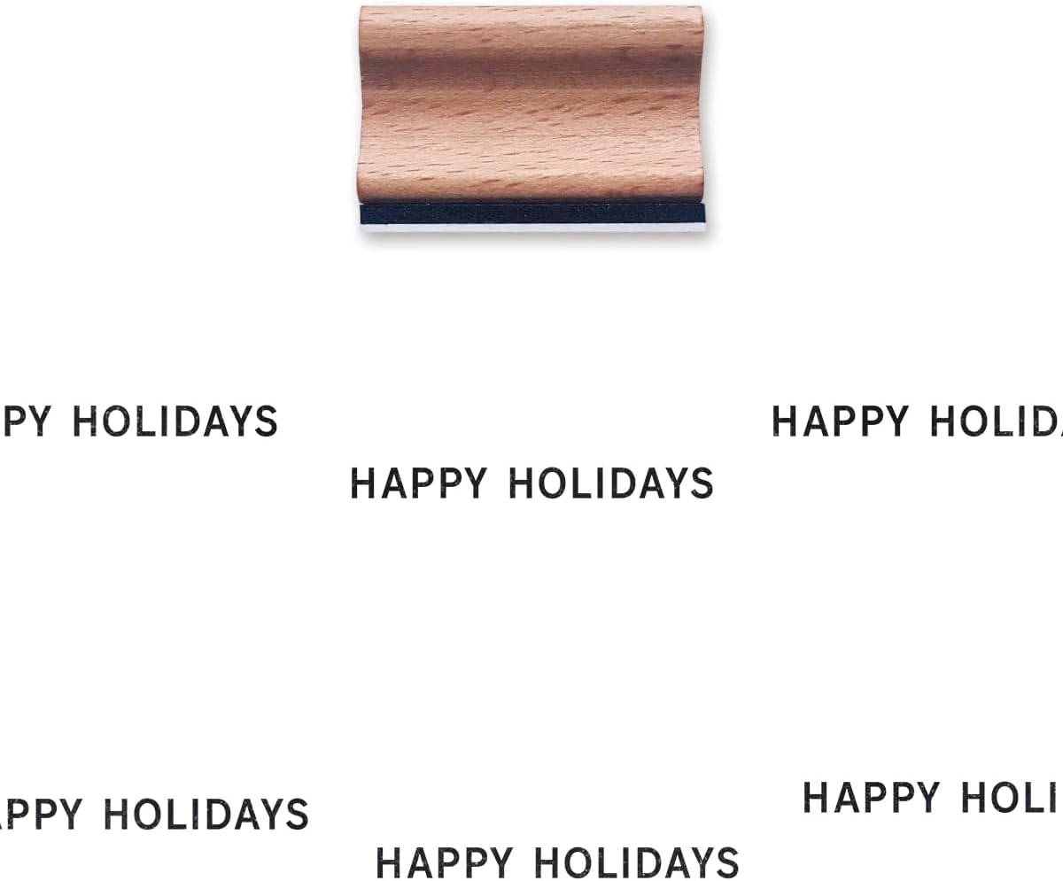 Happy Holidays Rubber Stamp, 1.3inch Stamp for Scrapbooking Card Making Crafting