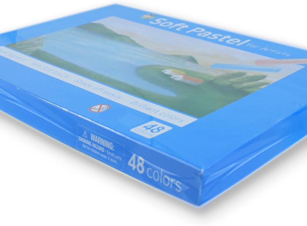 HA SHI Soft Chalk Pastels, 48 Assorted Colors Non Toxic Art Supplies, Square Charcoal, Drawing Media for Artist Stick Pastel for Professional, Kids, Beauty Nail Art, Pan Chalk Pastels