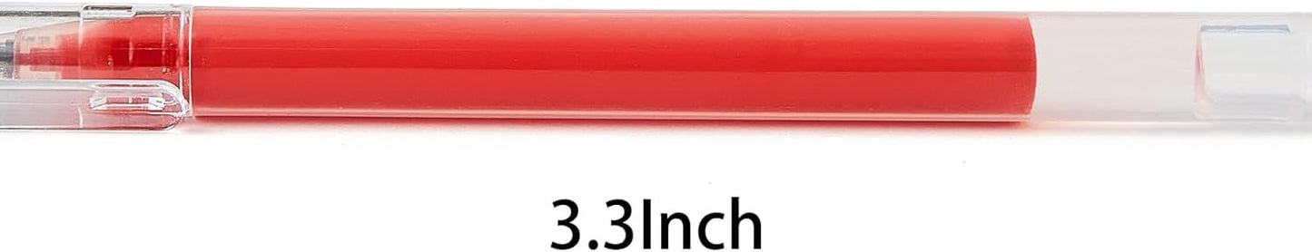 Volcanics Red Erasable Gel Ink Pens 20 Pack – Smooth Writing Heat Erasable Gel Pens with Cap, No Refill Needed, No Smudge, Perfect for School, Office, Journaling, Note Taking, Drawing