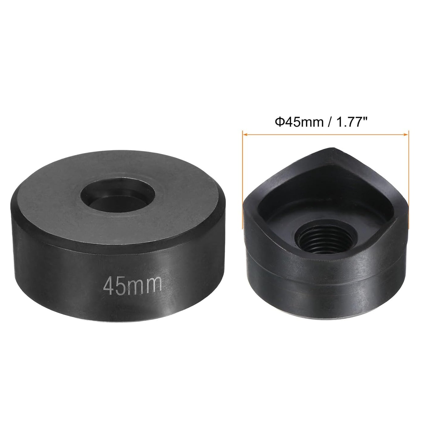 HARFINGTON Sheet Metal Punch Hole Punch 45mm Bearing Steel Precise Cutting Manual Knockout Punch Kit for Metal Steel Plate Sink Stainless Steel, Black