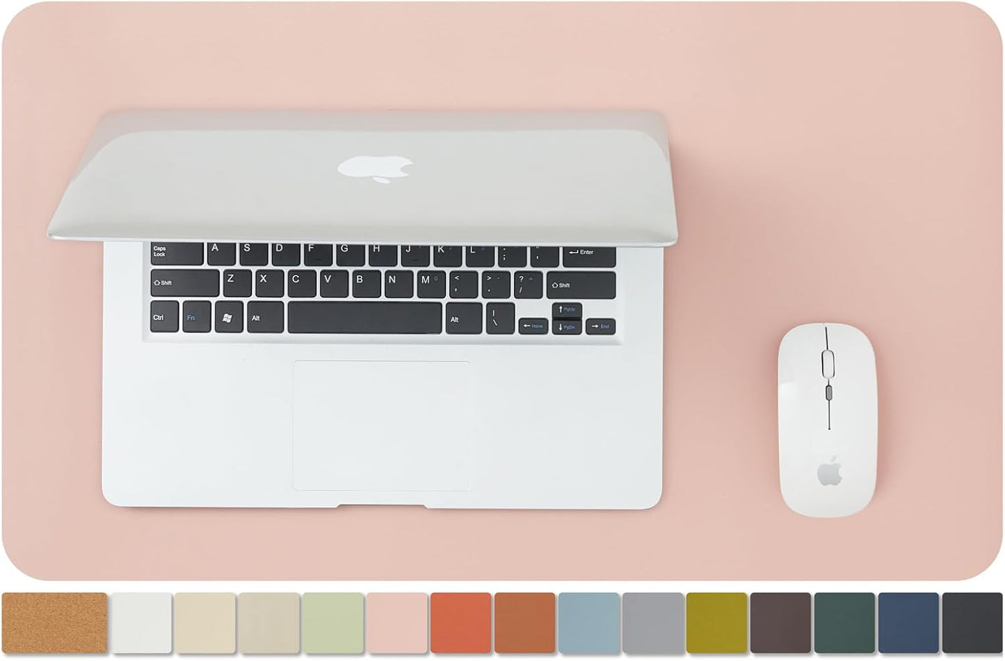 Cork Desk Mat - Small Dual-Sided Desk Pad for Office and Home - Desk Organization and Accessories - Ideal for Large Mouse Pad and Small Desk Mats on Top of Desks(Pink,23.6"x 13.8")