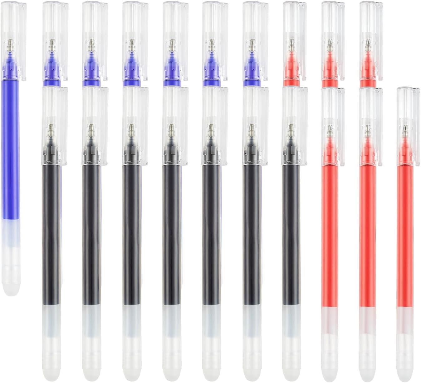 Volcanics Erasable Gel Ink Pens 20 Pack – 7 Black, 7 Blue, 6 Red Heat Erasable Gel Pens, Smooth Writing, No Refill Needed, No Smudge, for School, Office, Journaling, Note Taking