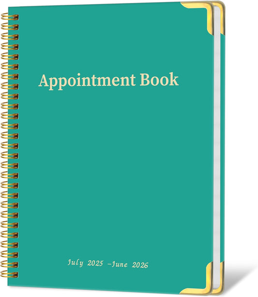 Appointment Planner 2025-2026 - Daily Hourly Schedule Planner from 7am - 10 pm, Weekly & Monthly Hourly Appointment Calendar from July 2025 - June 2026, 9" x 11"