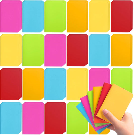 Lincia Bulk Pocket Notebook 2.5" x 4" Mini Notebooks First Day of School Small Wallet Notebooks Tiny Colored Purse Journals Lined Notepad for Kids Student Back to School Supplies(Vibrate Color,30 Pcs)
