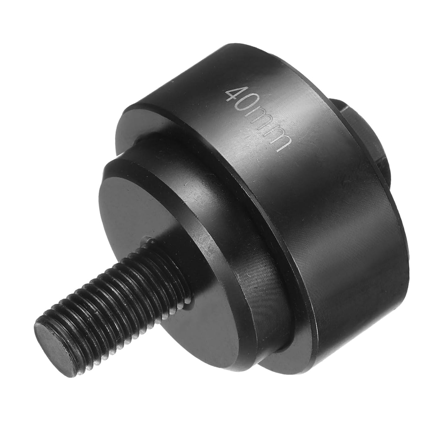 HARFINGTON Sheet Metal Punch Hole Punch 40mm Bearing Steel Precise Cutting Manual Knockout Kit with External Hex Shank for Metal Steel Plate Sink Stainless Steel, Black