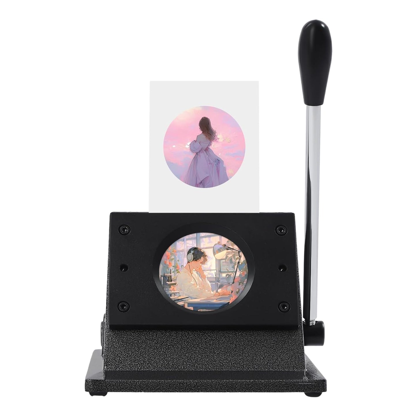 2.28" /58mm Button Paper Cutter, Button Pin Maker, Circle Punch, Manual Circle Cutter for DIY Button Making Scrapeboards Cardstocks Cutting