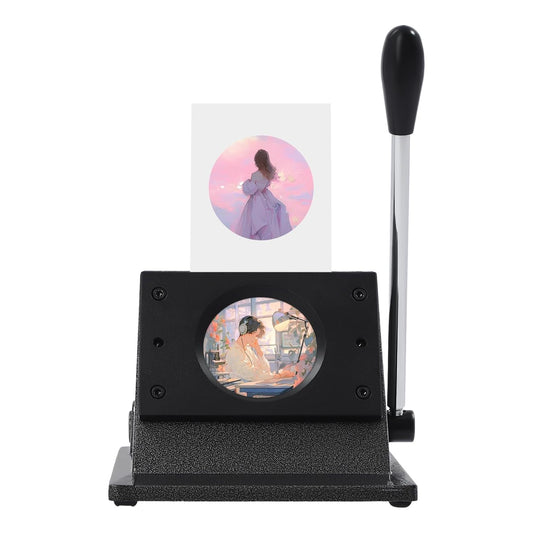2.28" /58mm Button Paper Cutter, Button Pin Maker, Circle Punch, Manual Circle Cutter for DIY Button Making Scrapeboards Cardstocks Cutting