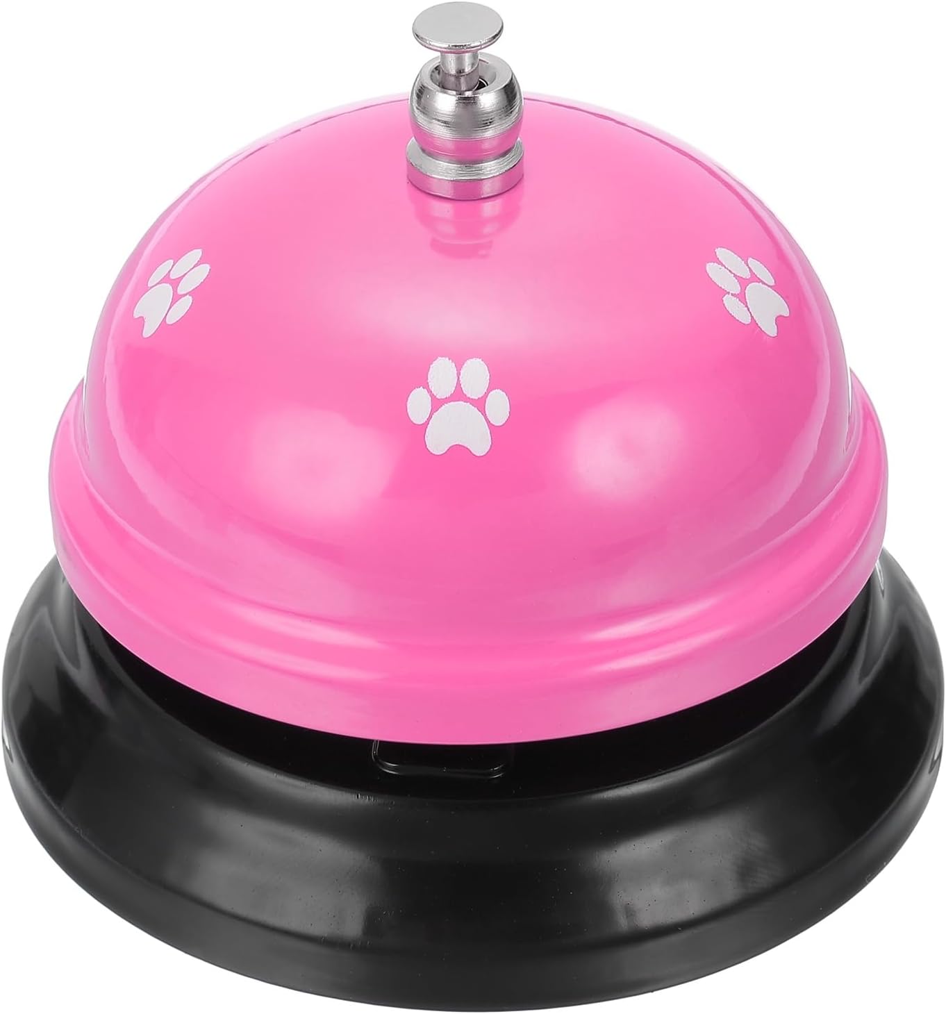 uxcell Desk Service Call Bell, 2.95 Inch Metal Dinner Service Bell Ring for Hotel Restaurant Reception Area and Wedding Party Events, Pink