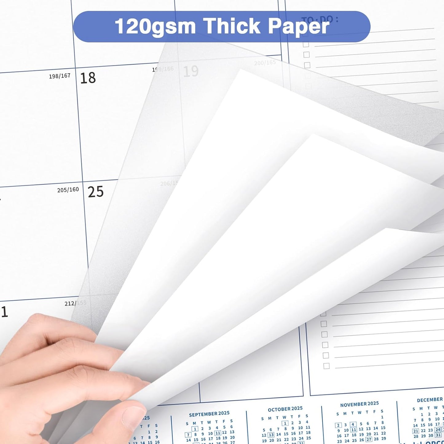 Ospelelf Desk Calendar 2025-2026 Large 22'' x 17'' Calendar 2025 Monthly Desktop Calendar, 18 Month Calendar, Use July 2025 - Dec 2026, Blue