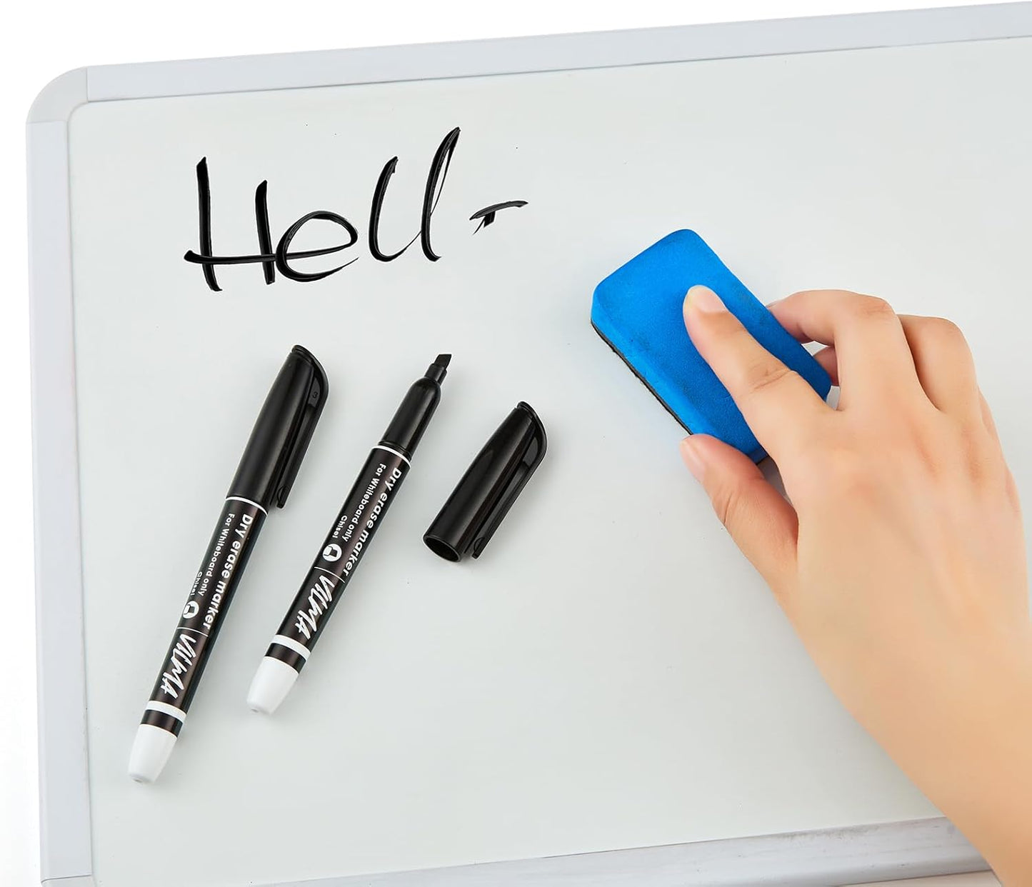 VILMA 90 Pack Black Whiteboard Markers, Dry Erase Markers with Chisel Tip, Bulk Classroom Office Supplies for White Board, School, Teachers, Kids, Non-Toxic, Low Odor