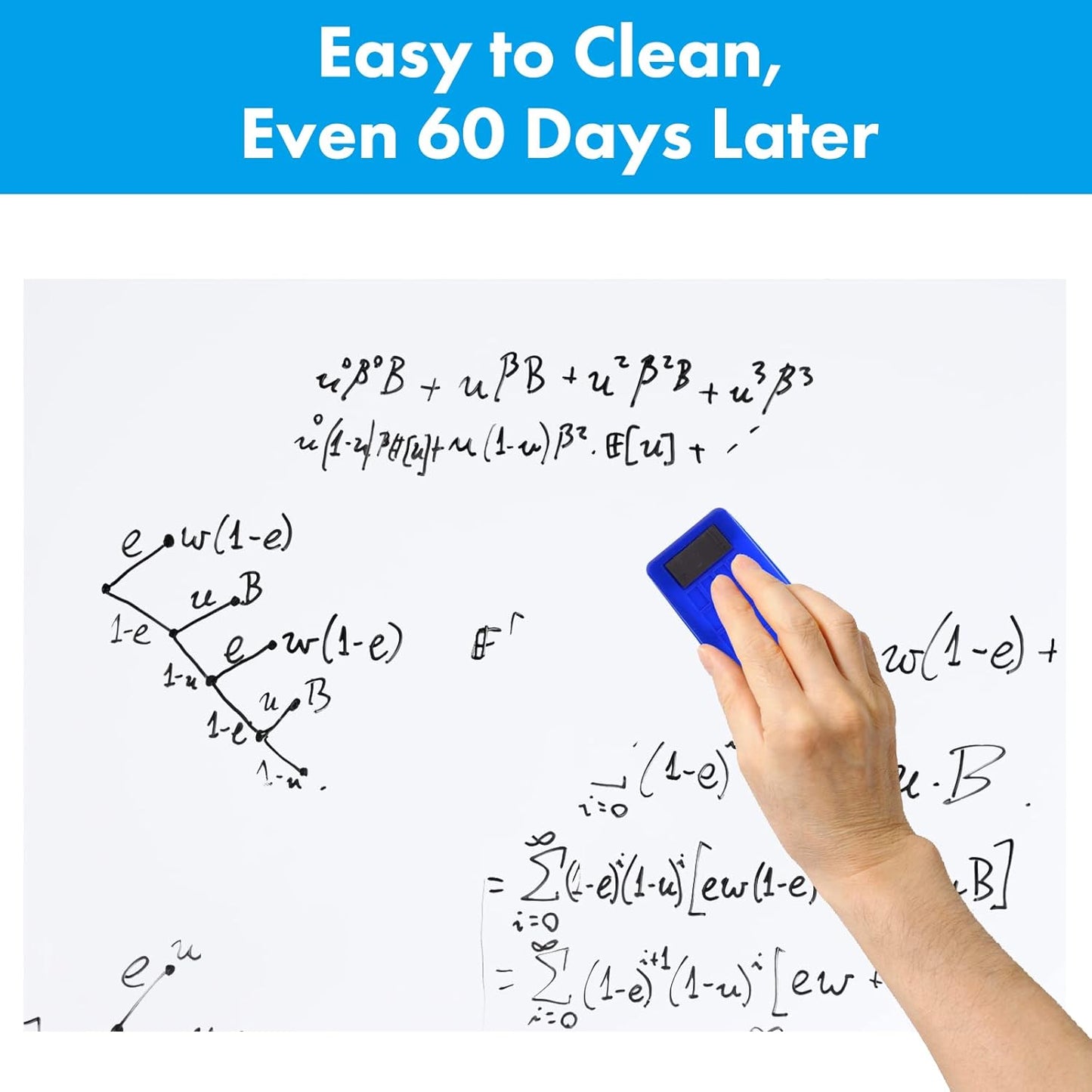 HAMIGAR Magnetic Whiteboard Contact Paper 18" x 24" Dry Erase White Board Sticker for Wall Stick on White Board Peel and Stick Wallpaper Adhesive Poster with Marker, Magnetic Eraser and Magnets