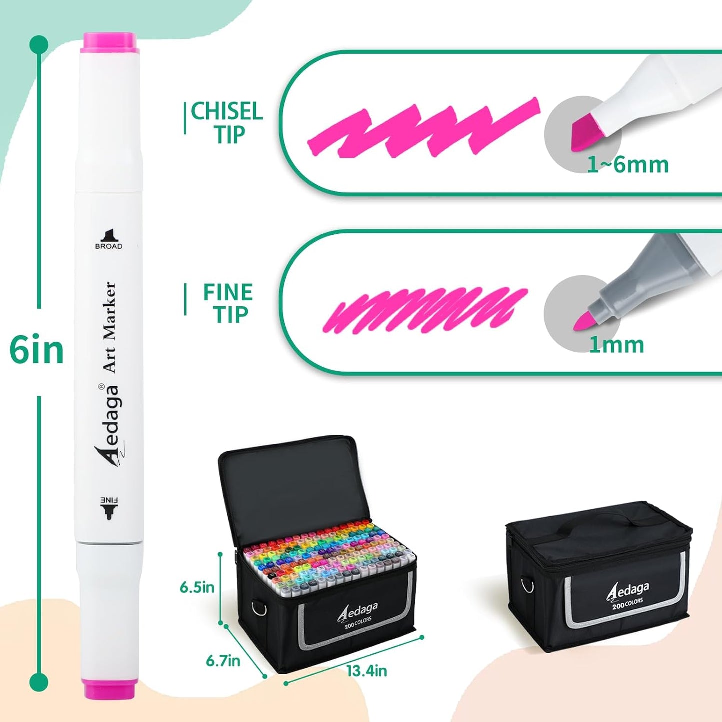 200 Colors Alcohol Markers with Free App, Dual Tip Art Marker with Kickstand Case for Artists Adults and Kids. Alcohol Based Markers for Coloring Painting Sketching and Drawing, Great Gift