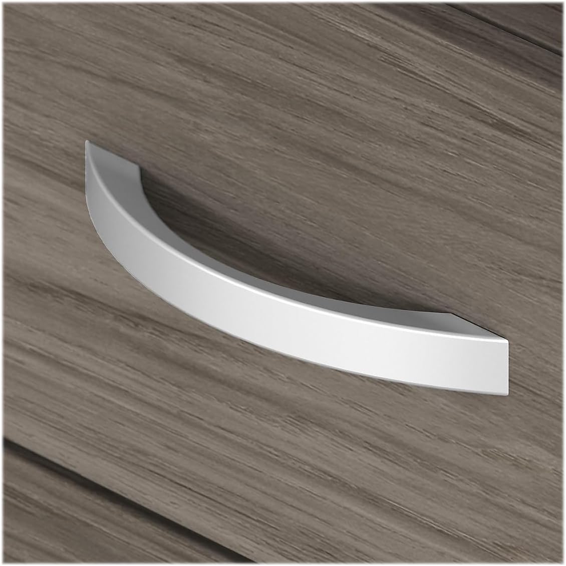 Bush Business Furniture Studio C 3 Drawer Mobile File Cabinet in Modern Hickory - Assembled, Rolling Document Storage for Home or Professional Office