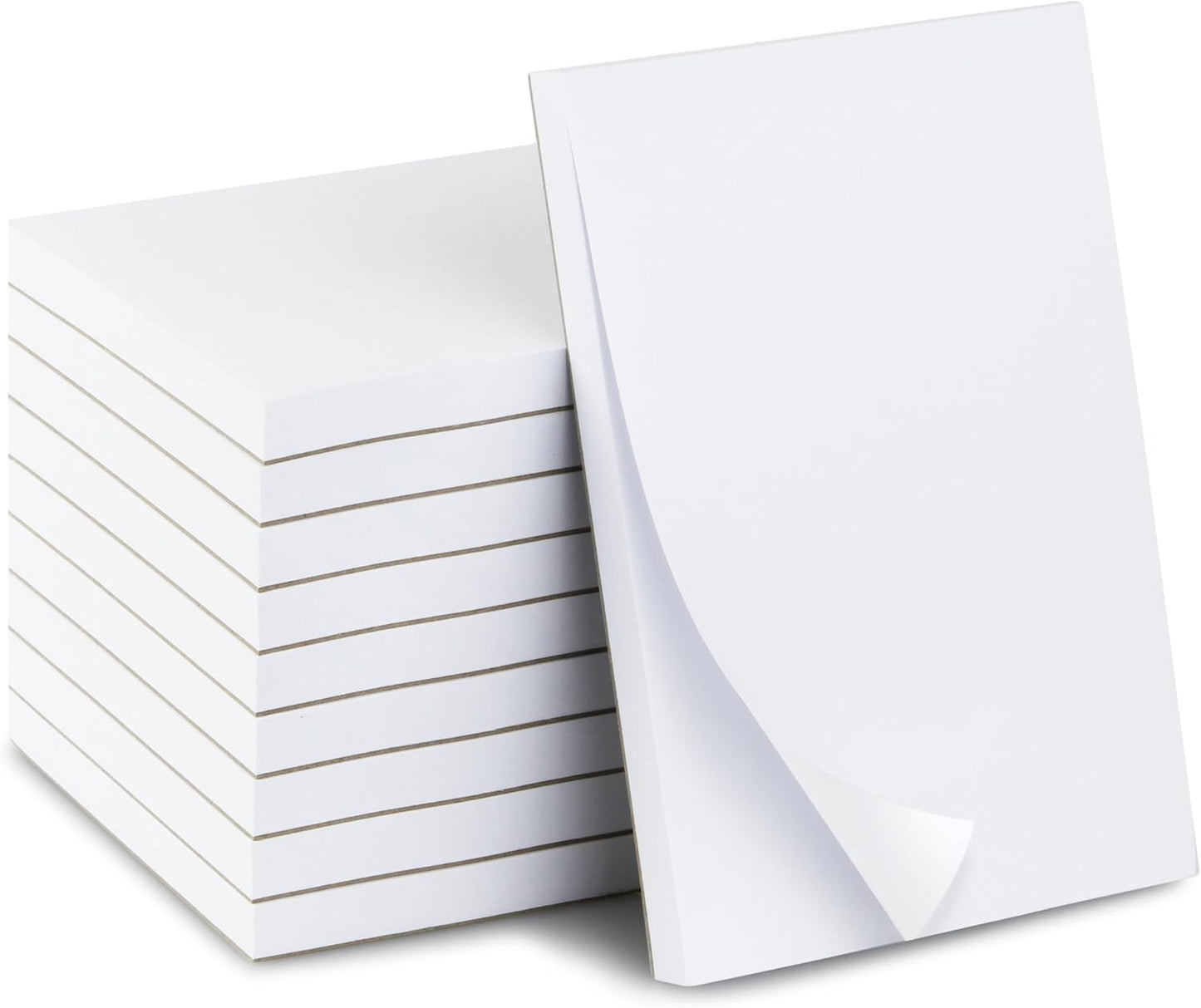 10 Pack Note Pads 4x6 | 100 Sheets Per Memo Pad | Server Note Pads | Scratch Pads for Writing | White Blank Notepads in Bulk | Small Notepad | Paper Pads for To Do Grocery List