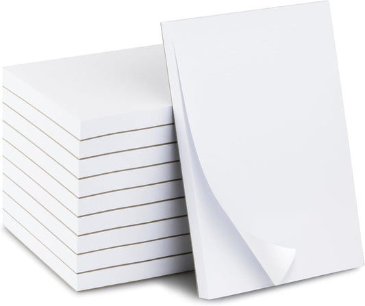 10 Pack Note Pads 4x6 | 100 Sheets Per Memo Pad | Server Note Pads | Scratch Pads for Writing | White Blank Notepads in Bulk | Small Notepad | Paper Pads for To Do Grocery List