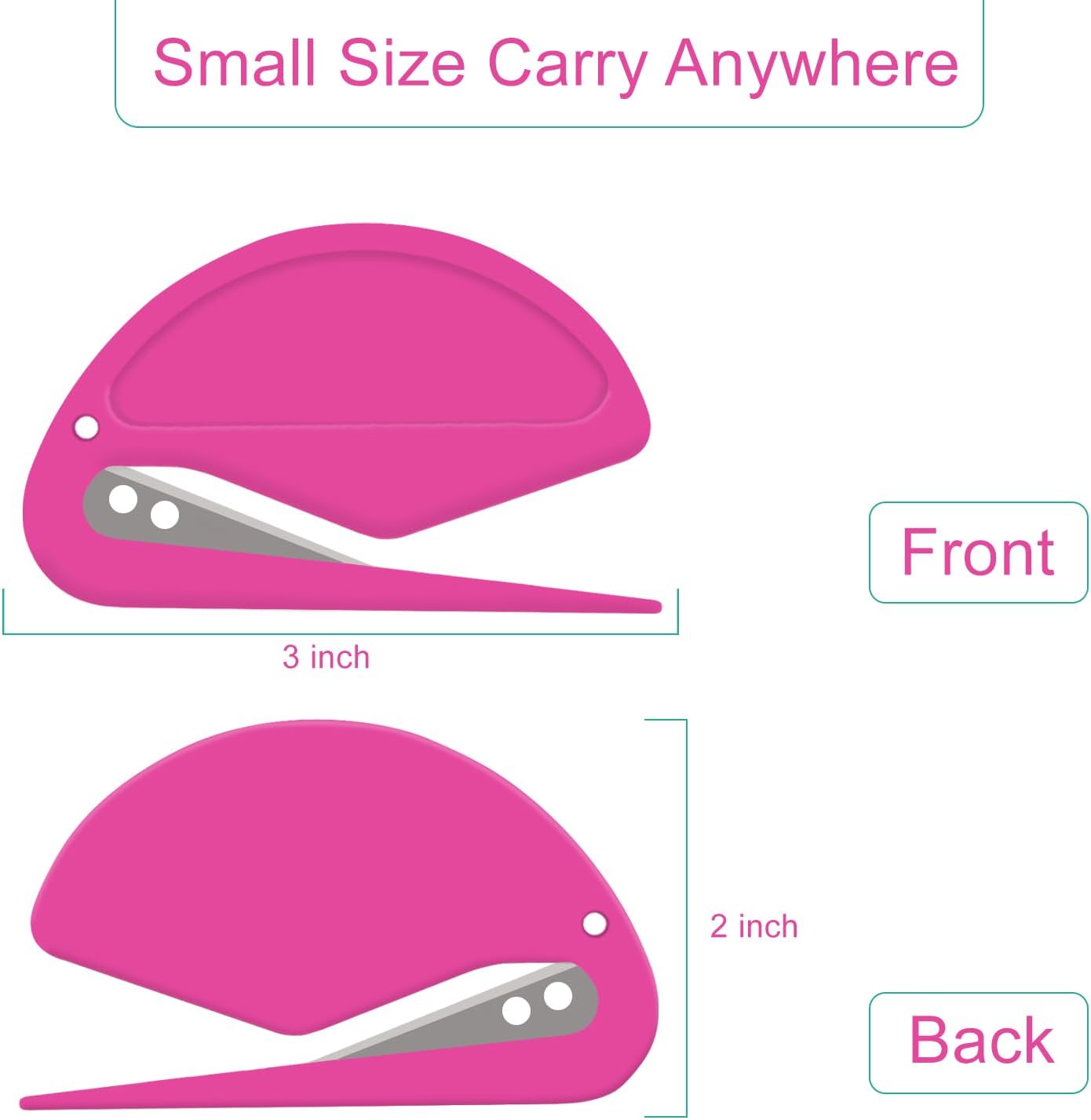 6 Pack Letter Opener Envelope Slitter – Envelope Opener for Women Men,Office Worker,Graduate Students,Home,Office,Postal.Mail Opener with Safety Concealed Sharp Blade Neatly Opened Without Damage