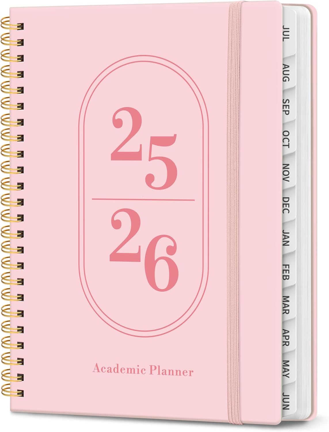 Planner 2025-2026, Academic Year Weekly and Monthly Calendar Planner, July 2025 - June 2026, Spiral Bound School Planning Tool, Perfect for Teacher, Student, Woman & Men - A4 (8.5" x 11"), Pink