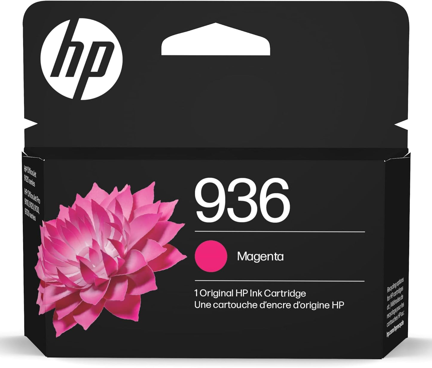 HP 936 Magenta Ink Cartridge | Works OfficeJet 9120 Series, OfficeJet Pro 9110, 9120, 9130 Series, OfficeJet Pro Wide Format 9730 Series | Eligible for Instant Ink | 4S6V0LN