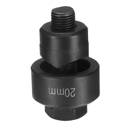 HARFINGTON Sheet Metal Punch Hole Punch 20mm Bearing Steel Precise Cutting Manual Knockout Kit with External Hex Shank for Metal Steel Plate Sink Stainless Steel, Black